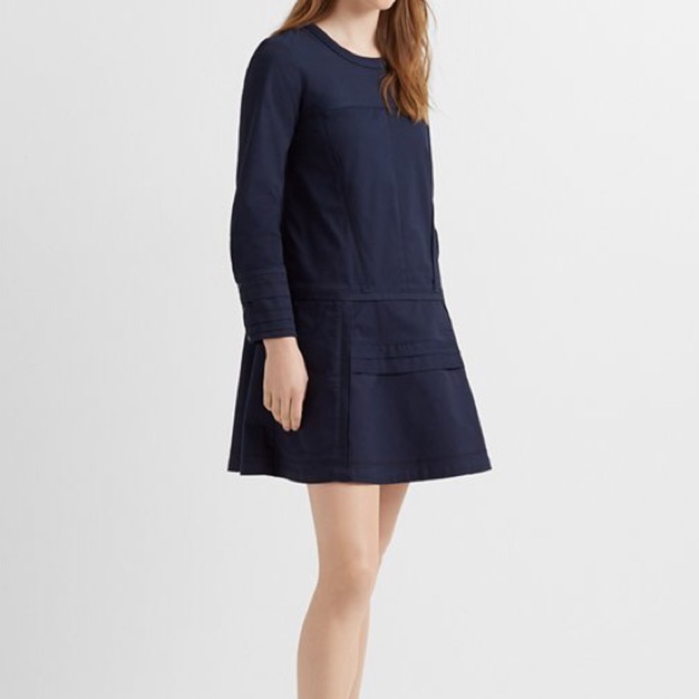 CLUB MONACO Navy Mini Swing Dress